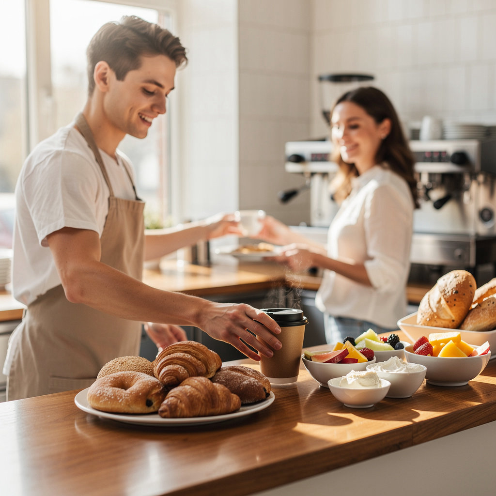 Spudnuts & Bagels fresh bagels and coffee served quickly for breakfast in Santa Barbara